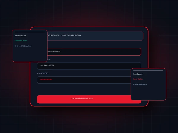 IPTV login werkt niet gebruikersnaam en wachtwoord controleren